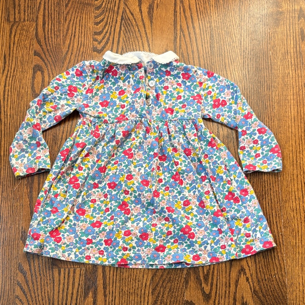 Baby Boden Peter Pan Collar Floral Dress